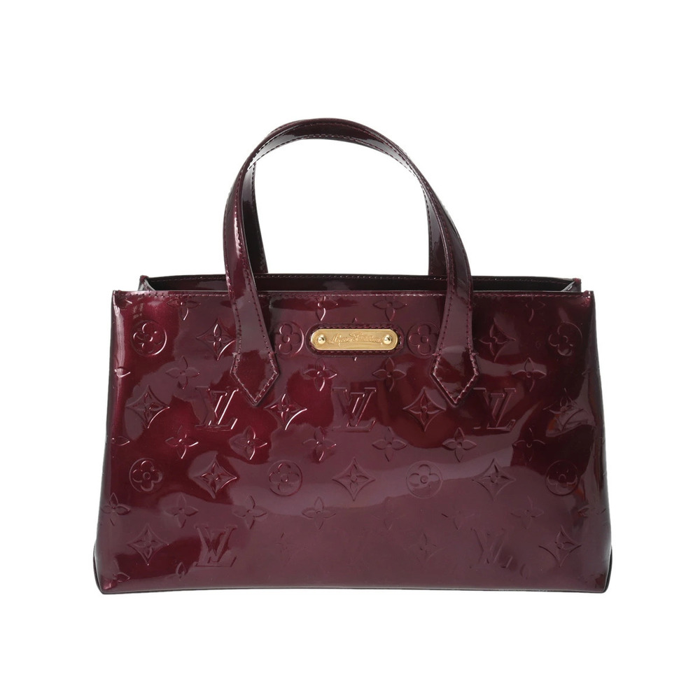 LOUIS VUITTON Vernis Wilshire Rouge Fauviste Monogram Handbag